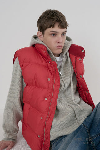 UNISEX GOOSE DOWN VEST RED