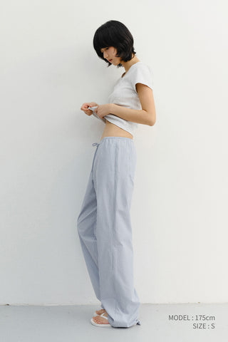PAJAMA STRING PANTS SOFT BLUE CHECK