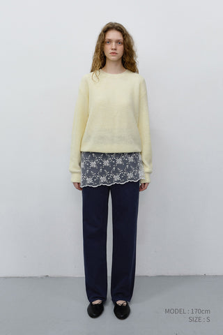 UNISEX HAIRLY SWEATER LEMON BUTTER