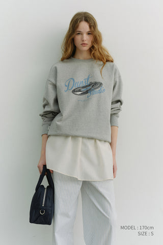 UNISEX VINYL SWEATSHIRT MELANGE GREY