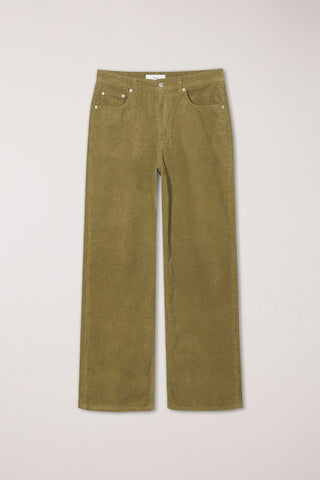 90S WIDE CORDUROY JEANS OLIVE GREEN