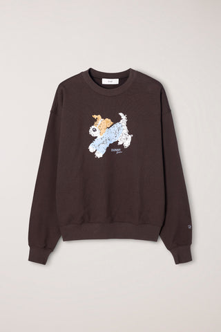 UNISEX PUPPY SWEATSHIRT BROWN