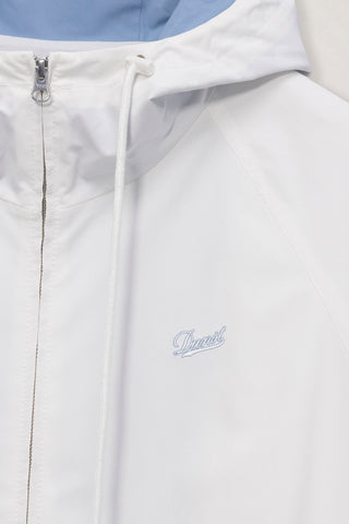 UNISEX LOGO WINDBREAKER WHITE SOFT BLUE