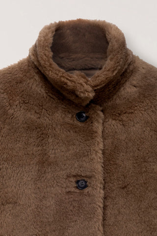 FLUFFY FUR JACKET CAMEL