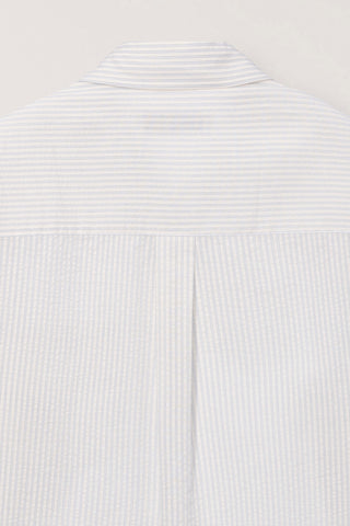 UNISEX CLASSIC STRIPED BD OVERSHIRT CREAM