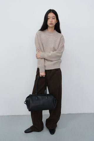 SOFT FRAME SHOULDER BAG BLACK