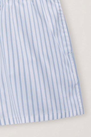 PAJAMA MINI SHORTS WHITE STRIPE