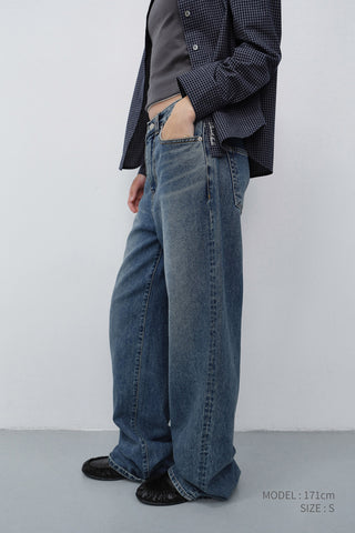 RELAXED WIDE JEANS CLASSIC BLUE