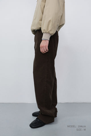 90S WIDE CORDUROY JEANS BROWN