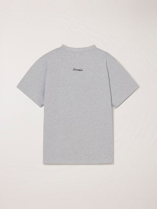 UNISEX CHAIN LOGO T-SHIRT LIGHT MELANGE GREY
