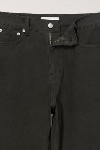 BRUSHED STRAIGHT JEANS KHAKI BROWN