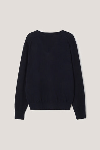 UNISEX SOFT V-NECK SWEATER FRENCH NAVY