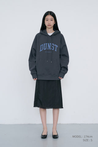 UNISEX ARCH LOGO HOODIE CHARCOAL GREY
