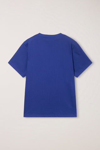UNISEX MINIMAL LETTERING T-SHIRT BLUE