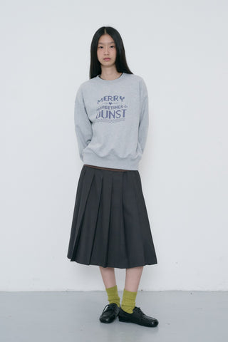 UNISEX PIXEL SWEATSHIRT MID MELANGE GREY