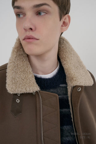 UNISEX VOLUME AVIATOR BLOUSON BROWN