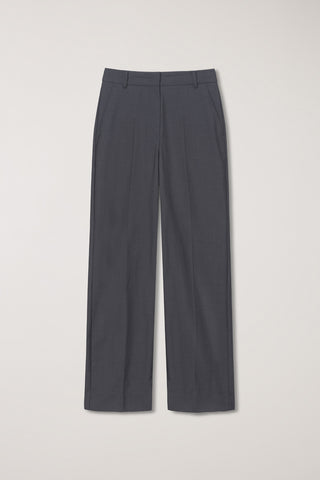 STRAIGHT SLACKS CHARCOAL GREY