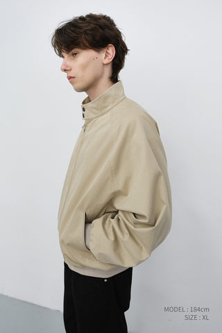 UNISEX VOLUME HARRINGTON JACKET BEIGE