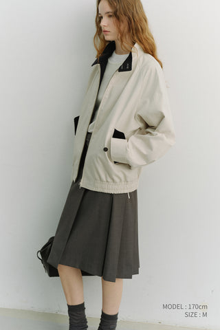 UNISEX MODERN HARRINGTON JACKET CREAM
