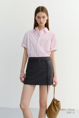 UNISEX OVERSIZED HALF SLEEVE SHIRT SOFT PINK