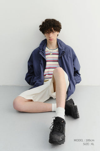UNISEX STRIPED CREWNECK KNIT CREAM RED