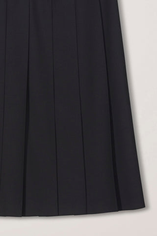 PLEATS LONG SKIRT BLACK