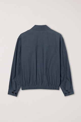 UNISEX COLLARED LIGHT BLOUSON JACKET SMOKY NAVY