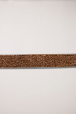 D-BUCKLE SUEDE BELT CAMEL