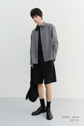 UNISEX PAJAMA BERMUDA SHORTS BLACK