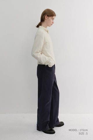 BRUSHED STRAIGHT JEANS NAVY