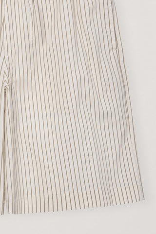 UNISEX PAJAMA BERMUDA SHORTS BEIGE STRIPE