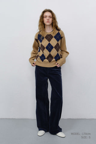 90S WIDE CORDUROY JEANS WASHED BLUE