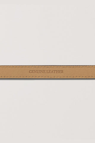 D-BUCKLE THIN LEATHER BELT ESPRESSO