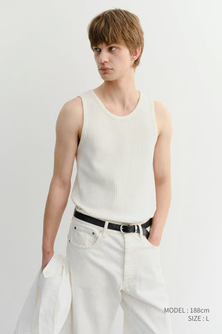 RELAXED SLEEVELESS TOP IVORY