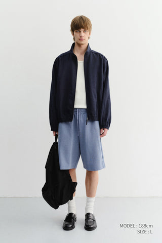 UNISEX PIGMENT RELAXED BEACH SHORTS BLUE