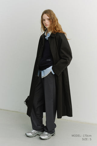 STRAIGHT SLACKS CHARCOAL GREY