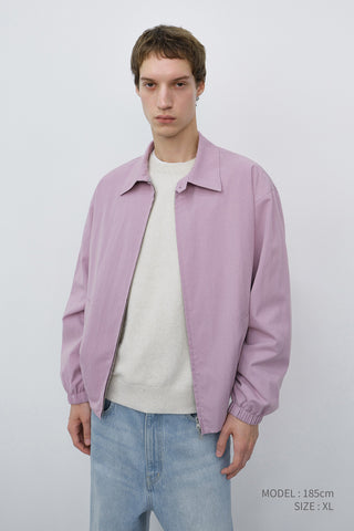 UNISEX COLLARED BLOUSON JACKET LAVENDER PINK