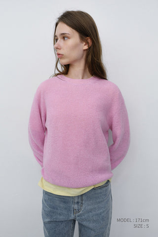 UNISEX HAIRLY SWEATER PALE PINK