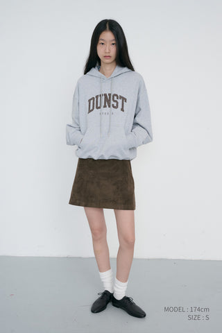 UNISEX ARCH LOGO HOODIE MID MELANGE GREY