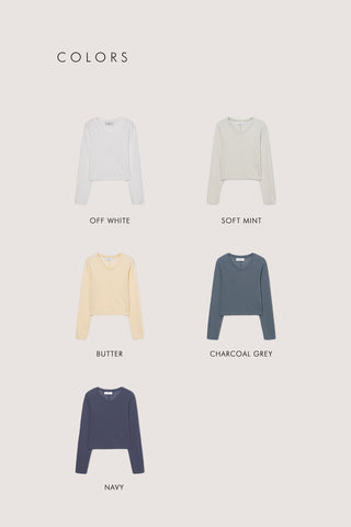 ESSENTIAL PETIT V-NECK T-SHIRT SOFT MINT
