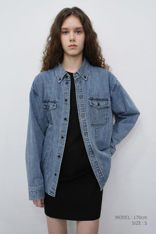 UNISEX CLASSIC DENIM SHIRT CLASSIC BLUE