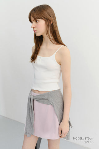 PETIT SLEEVELESS TOP OFF WHITE