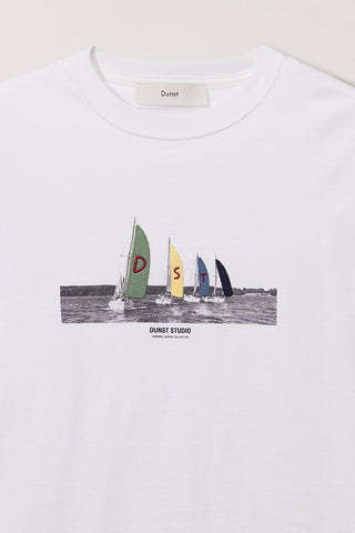 UNISEX APPLIQUE YACHT T-SHIRT OFF WHITE