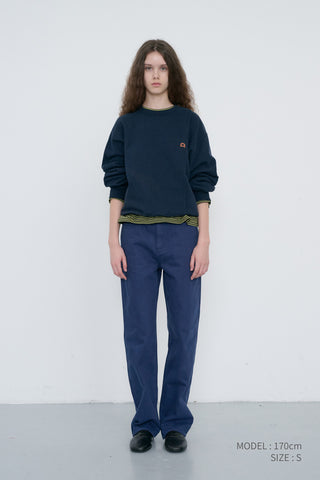 UNISEX DUNST LOGO CREASE SWEATSHIRT FRENCH NAVY