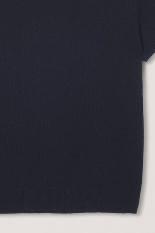 HALF SLEEVE KNIT TOP BLACK