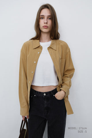 UNISEX CORDUROY SHIRT BEIGE