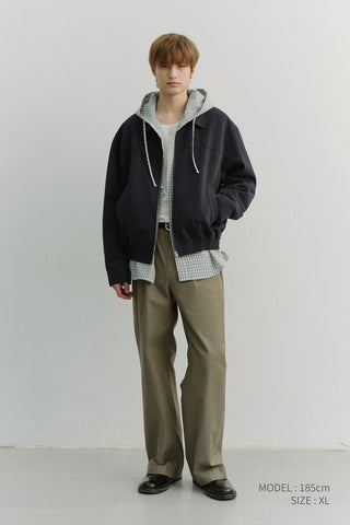 UNISEX COLLARED BLOUSON JACKET NAVY