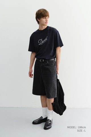 CLASSIC BAGGY DENIM SHORTS BLACK