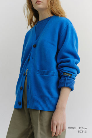 UNISEX BOYFRIEND KNIT CARDIGAN BLUE