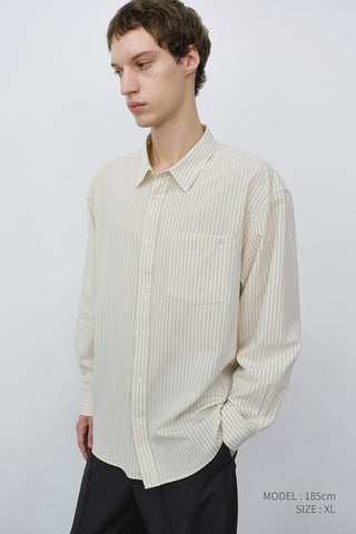 UNISEX INFORMAL SHIRT IVORY STRIPE